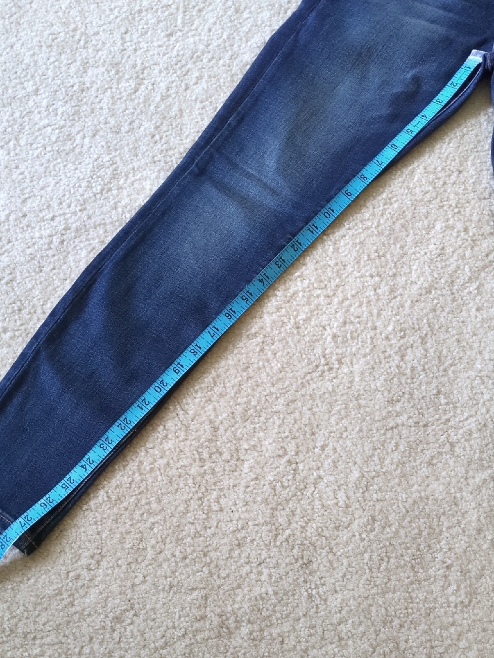 Current Elliott Women's Dark Blue With Wiskering Slim Fit Jeans - Picture 8 of 9